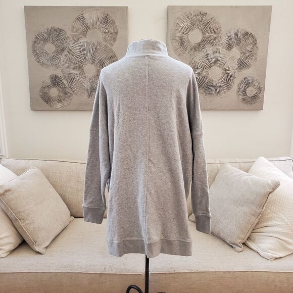 Free People 'So Plush' Lace-Up Pullover Sweatshirt - size Medium in Heather Grey - Picture 10 of 14